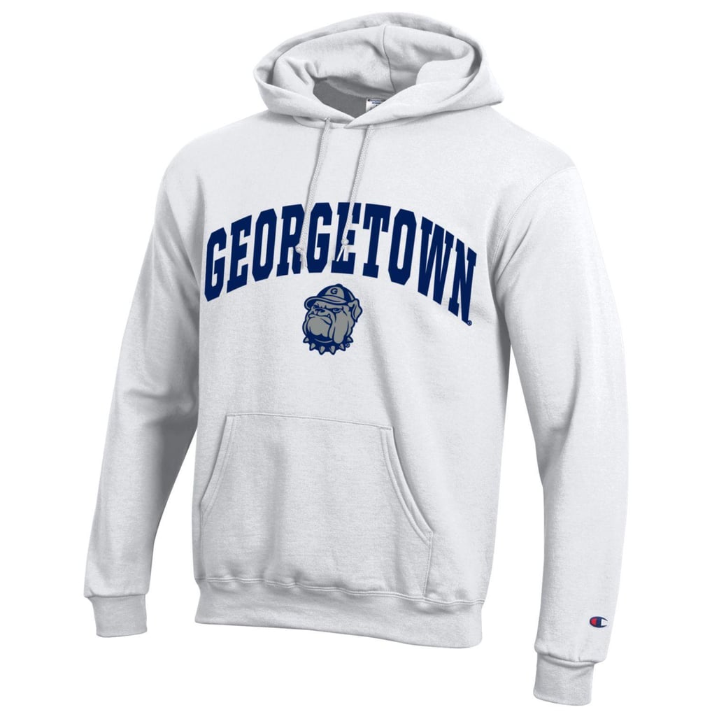 Mens CHAMPION wht Georgetown Hoyas Powerblend Hood
