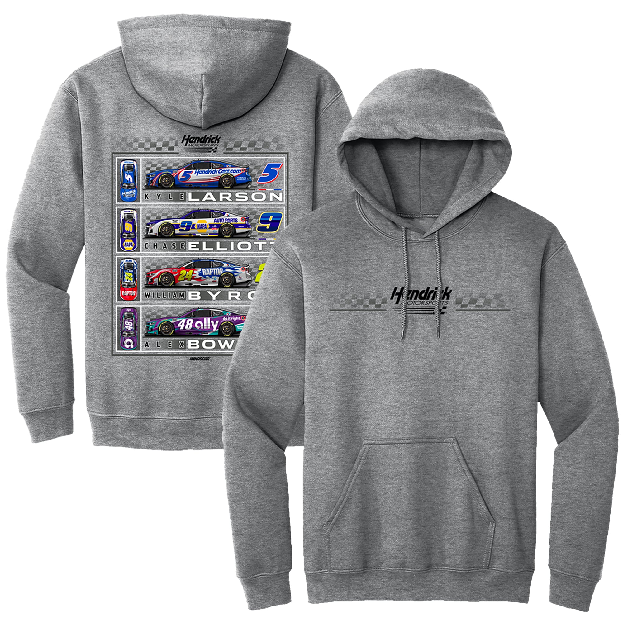 Men's Classic Ink Heather Black Hendrick Motorsports Car Hoodie