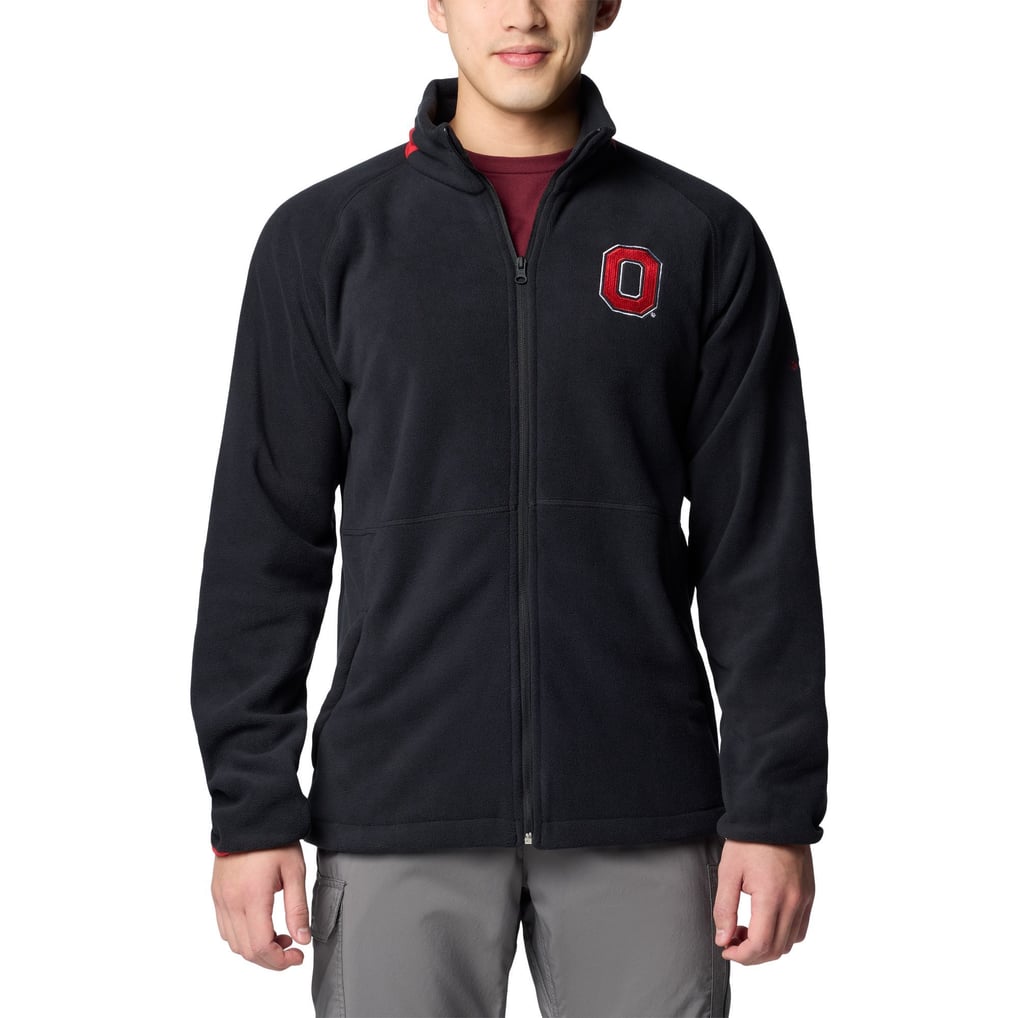 Mens Columbia BLK Ohio State Buckeyes NCAA FLANKER IV FLEECE JACKET