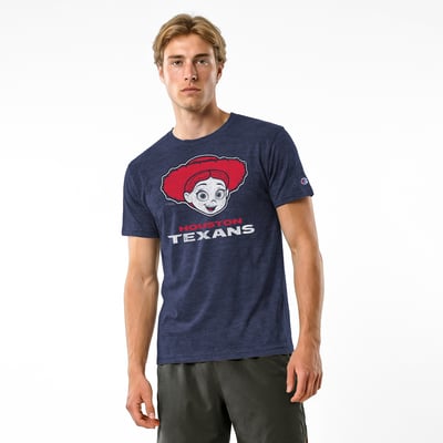 Houston Texans Disney x Champion Jessie Tri-Blend T-Shirt - Athletic Navy