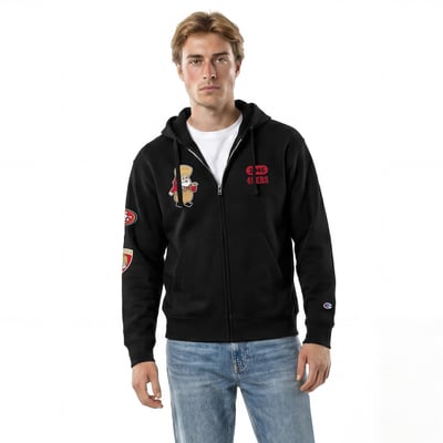San Francisco 49ers Disney x Champion Stinky Pete All-Star Full-Zip Hoodie - Black
