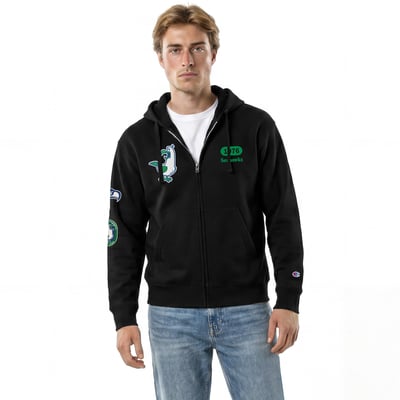 Seattle Seahawks Disney x Champion Seagulls All-Star Full-Zip Hoodie - Black