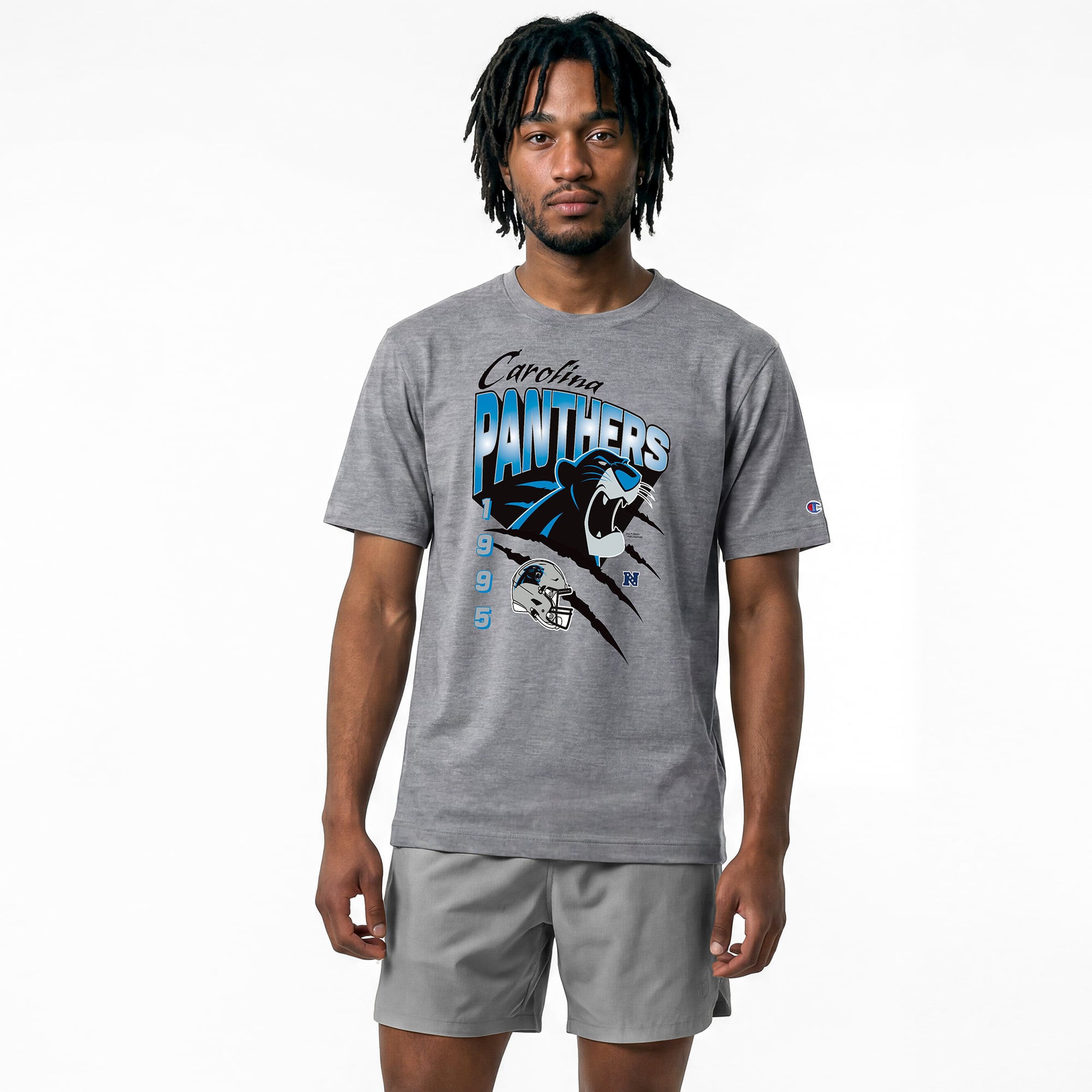 T-shirt homme Disney x Champion gris Carolina Panthers Bagheera All-Star