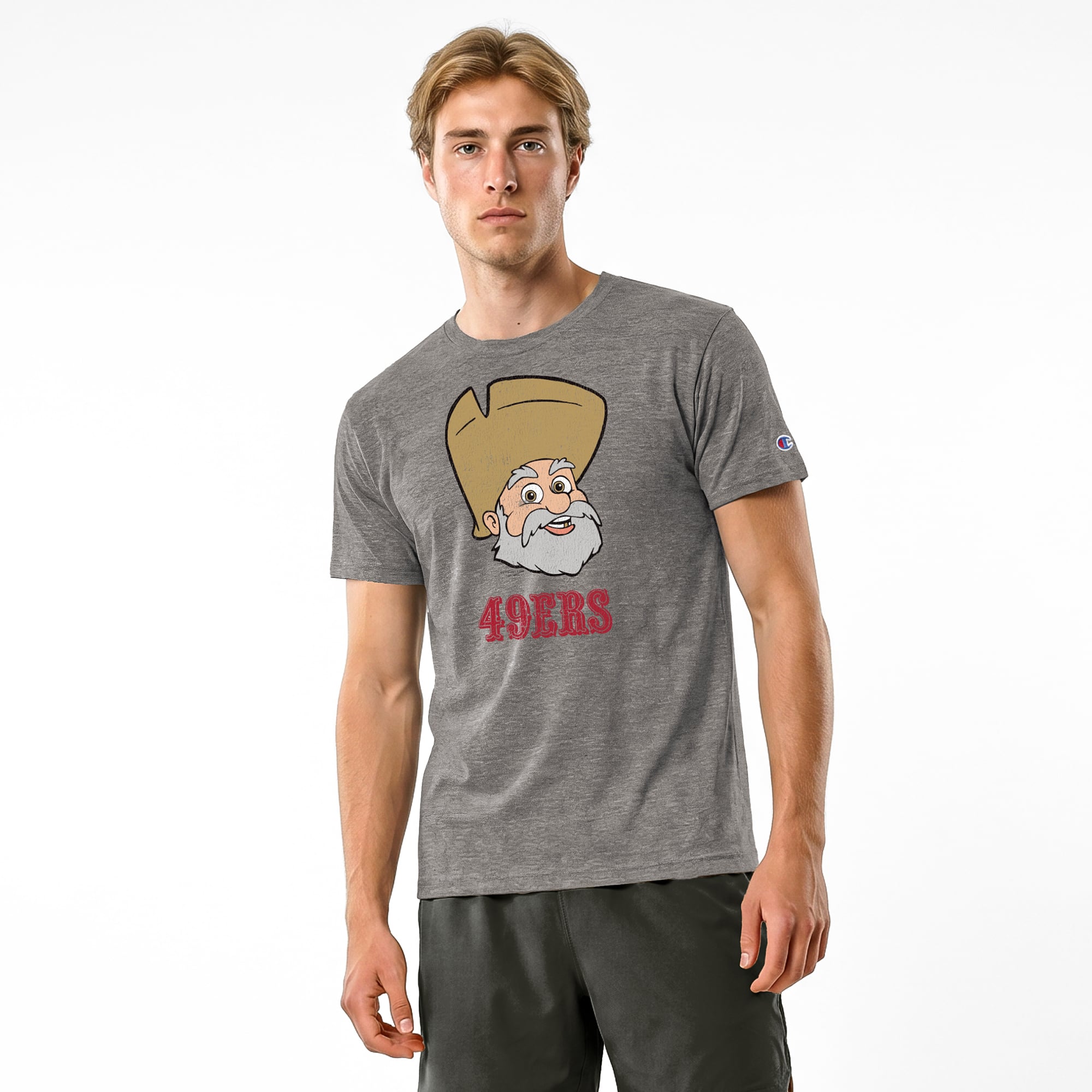 T-shirt homme Disney x Champion gris San Francisco 49ers Stinky Pete Tri-Blend