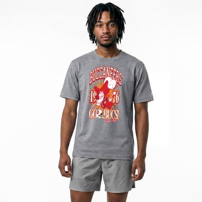 Tampa Bay Buccaneers Disney x Champion Captain Hook All-Star T-Shirt - Gray