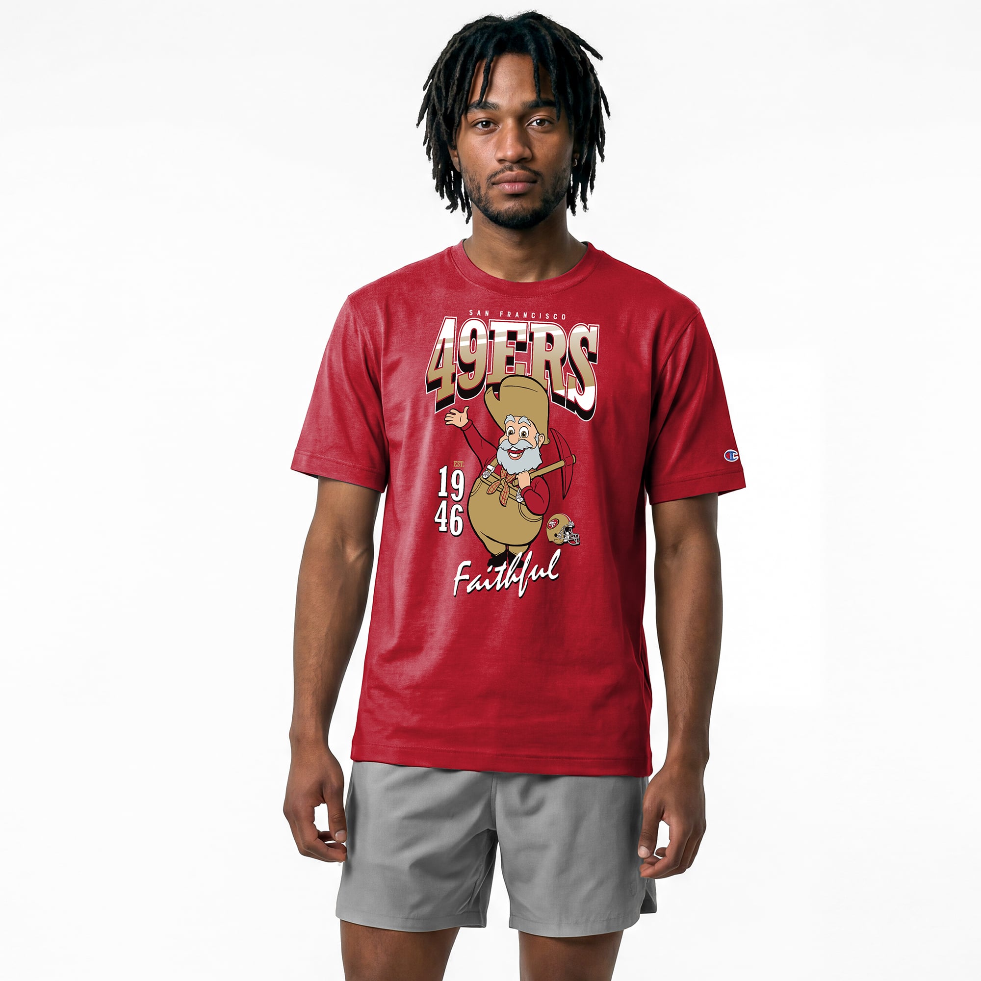 T-shirt homme Disney x Champion Scarlet San Francisco 49ers Stinky Pete All-Star