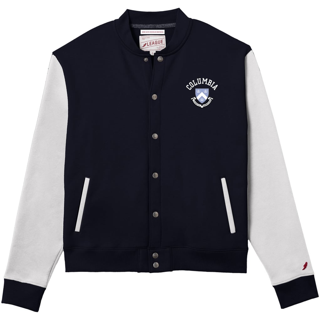 Mens LEAGUE navy Columbia University SSN over Shield 1991 Varsity 