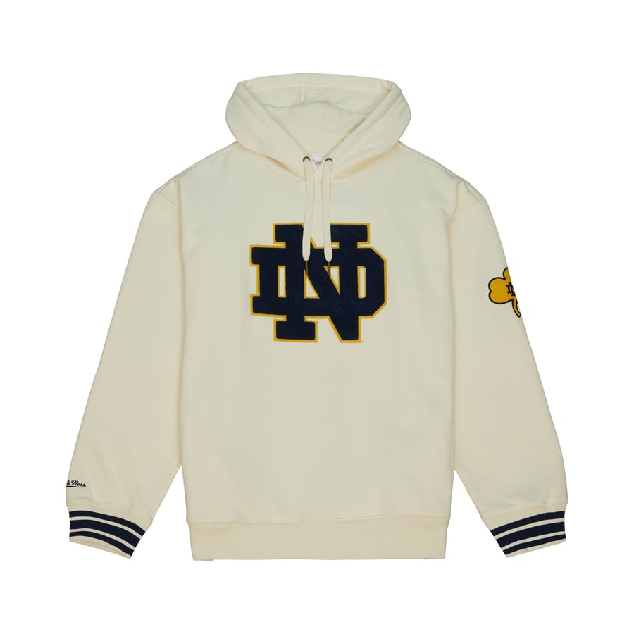 Mens Mitchell & Ness CREAM Notre Dame Fighting Irish NCAA 