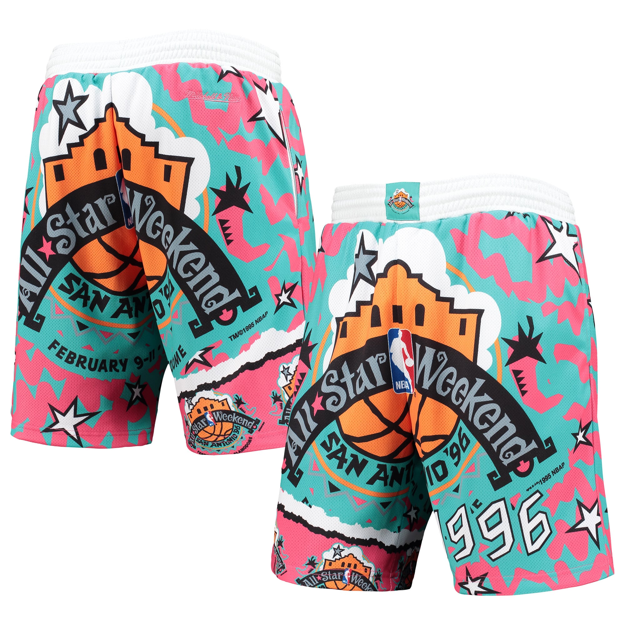 Mitchell & Ness Teal/Pink Hardwood Classics 1996 All-Star Weekend