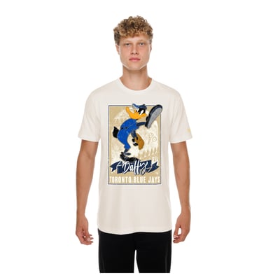 Toronto Blue Jays New Era Looney Tunes Daffy Duck T-Shirt - Light Beige