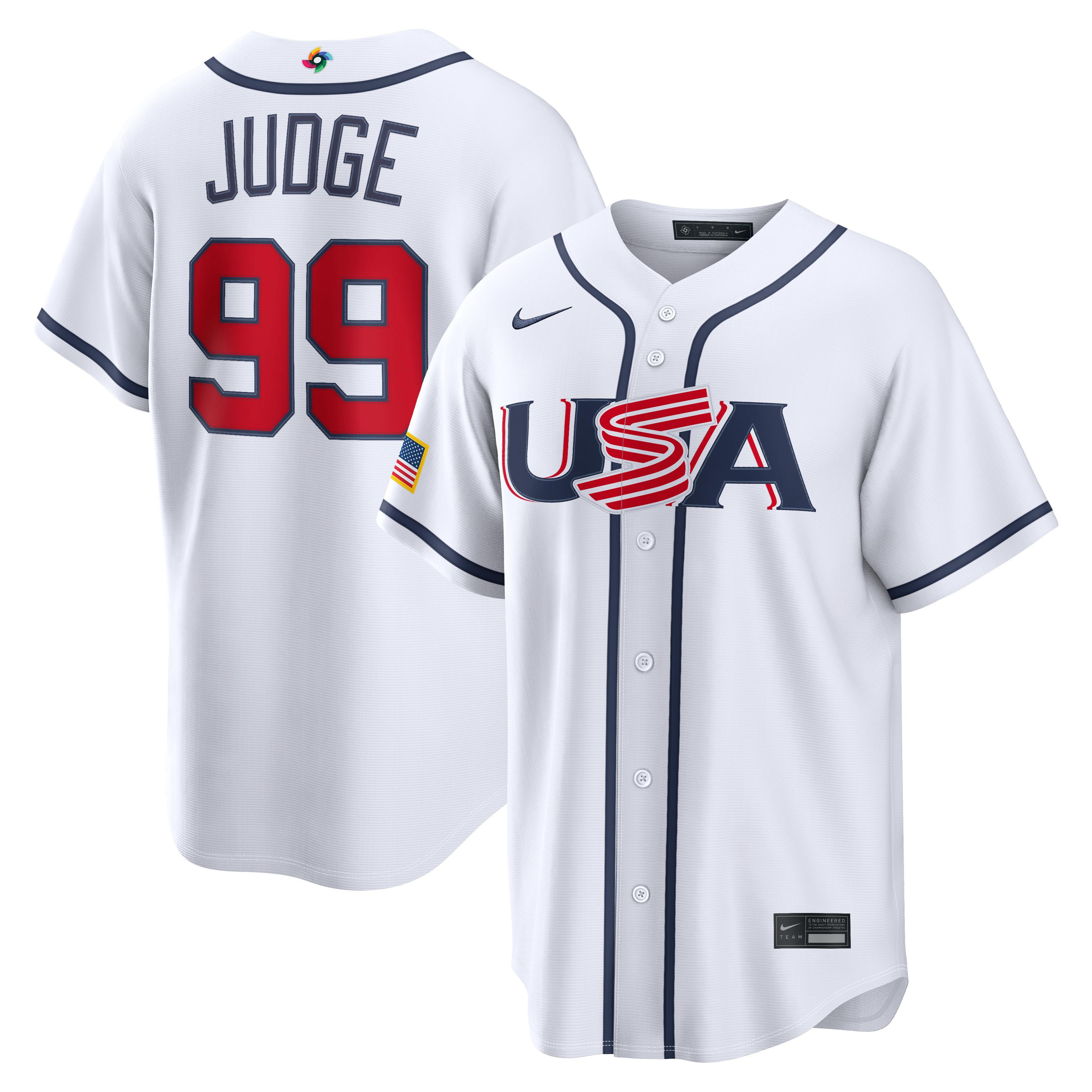 Men's Nike Aaron Judge White USA Baseball 2026 World Classic Home Stadium Jersey