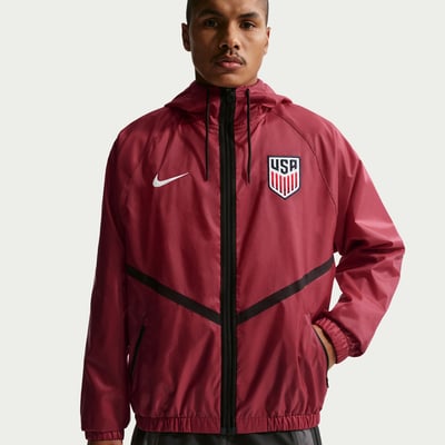 USMNT Nike 2026 Anthem Dri-FIT Full-Zip Hooded Jacket - Red