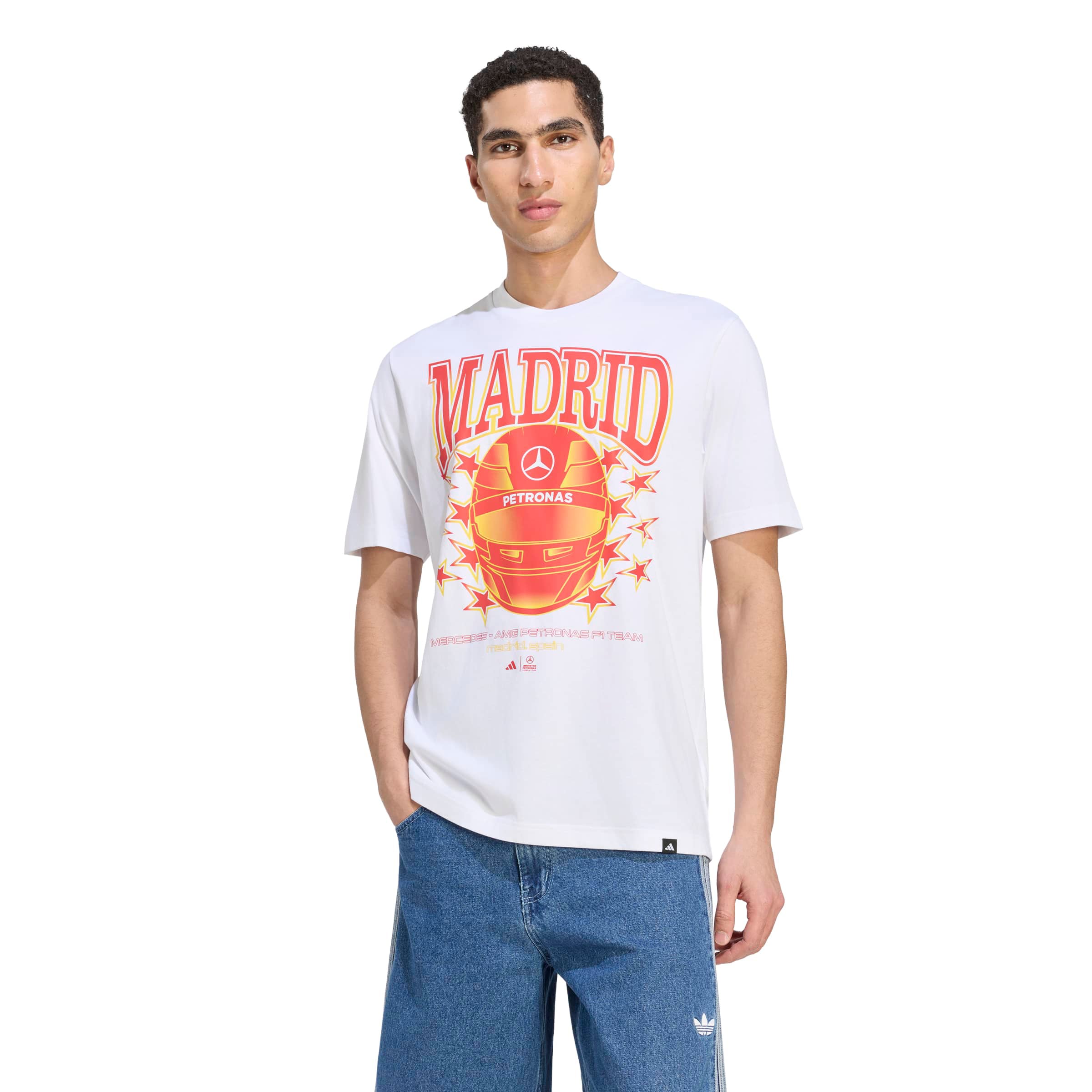 Men's adidas White Mercedes-AMG Petronas F1 Team Madrid T-Shirt