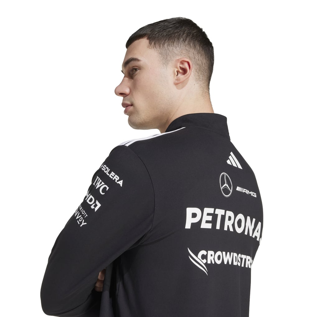 Pull 1/4 Zip Mercedes AMG Petronas F1 2024 Pour Homme - Noir, Coton/polyester - Taille M