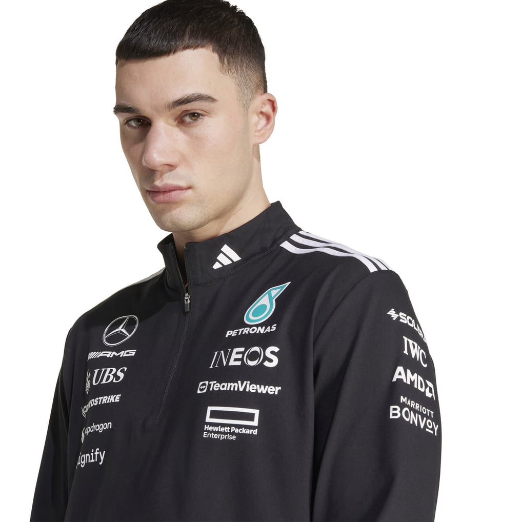 Mercedes AMG Petronas adidas F1 2025 チーム 1/4 ジップ スウェット 