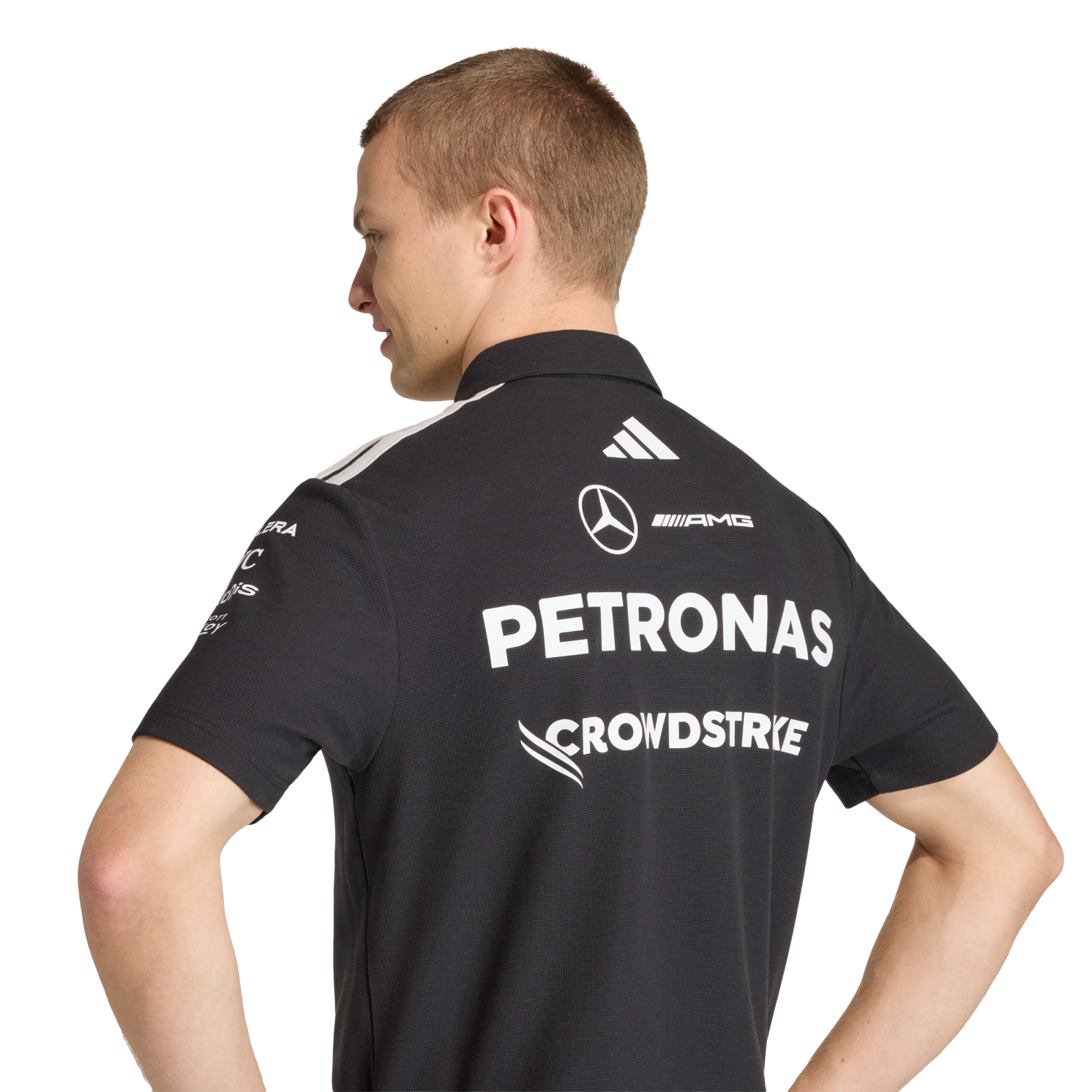 販売中です メルセデス ベンツ F1 ブラック 半袖 ポロTシャツ 【公式通販】