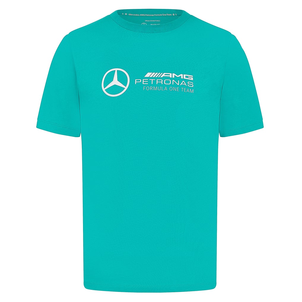 Mercedes AMG ペトロナス F1 ロゴ T シャツ - ティール