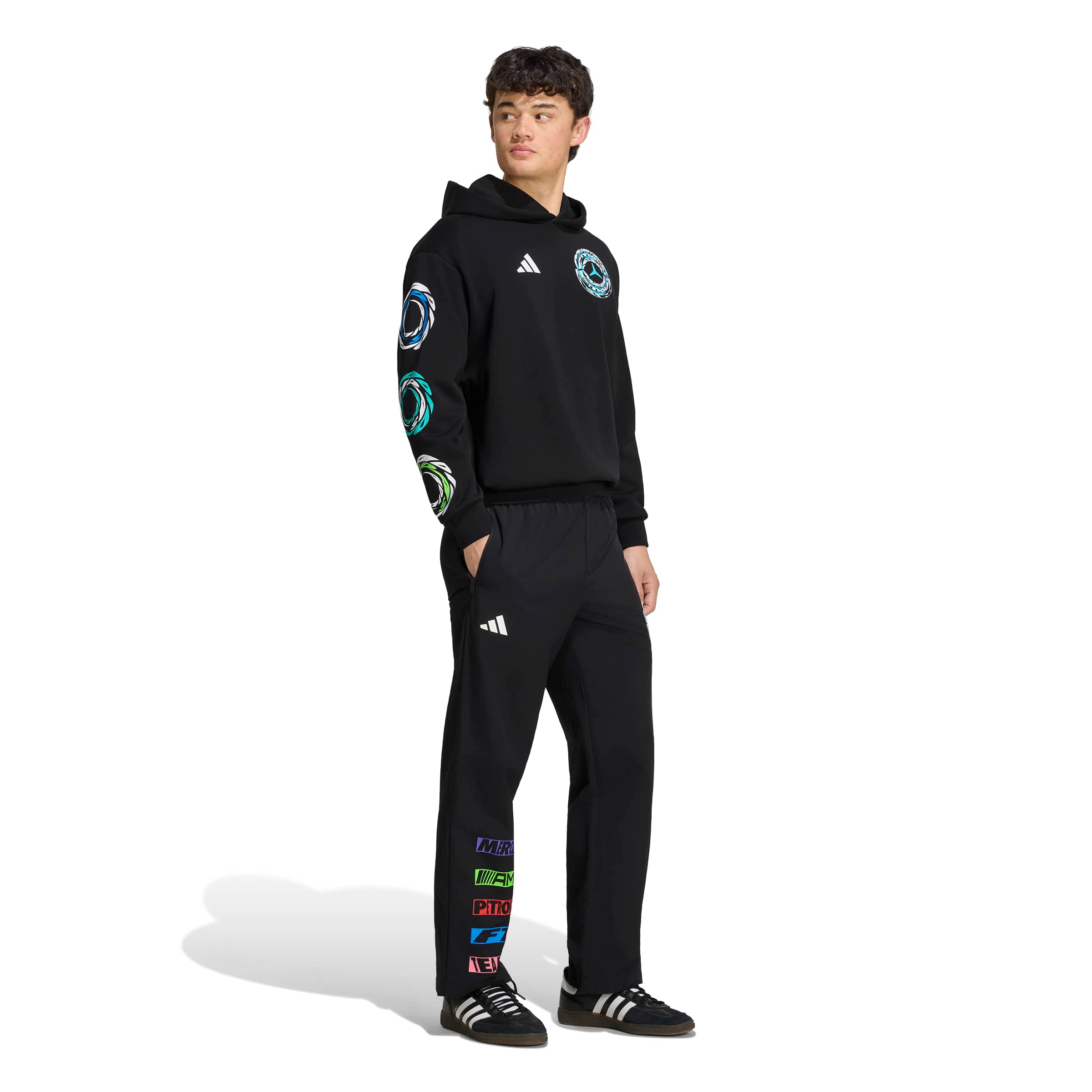 Unisex adidas Black Mercedes-AMG Petronas F1 Team Night Collection Hoodie