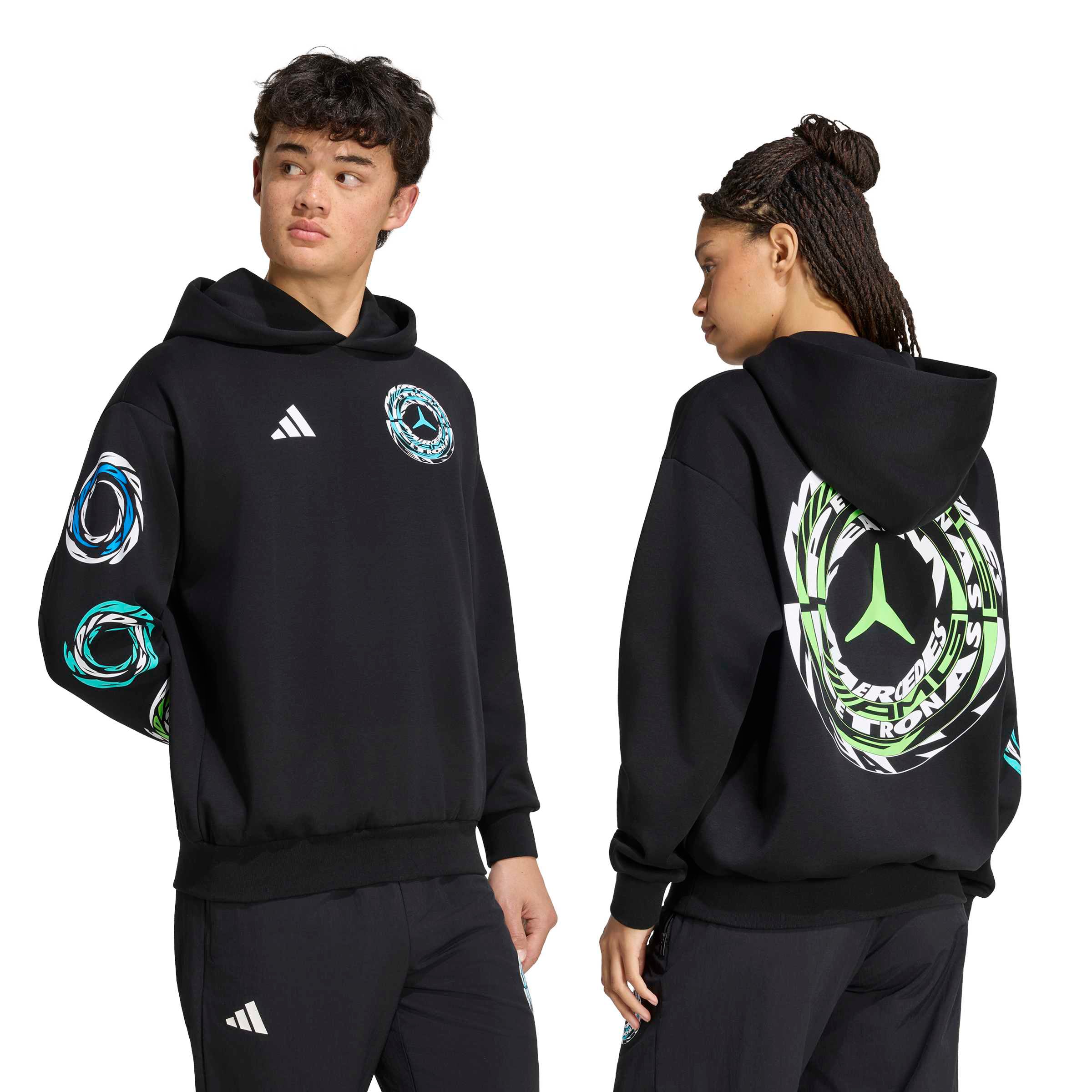 Unisex adidas Black Mercedes-AMG Petronas F1 Team Night Collection Hoodie
