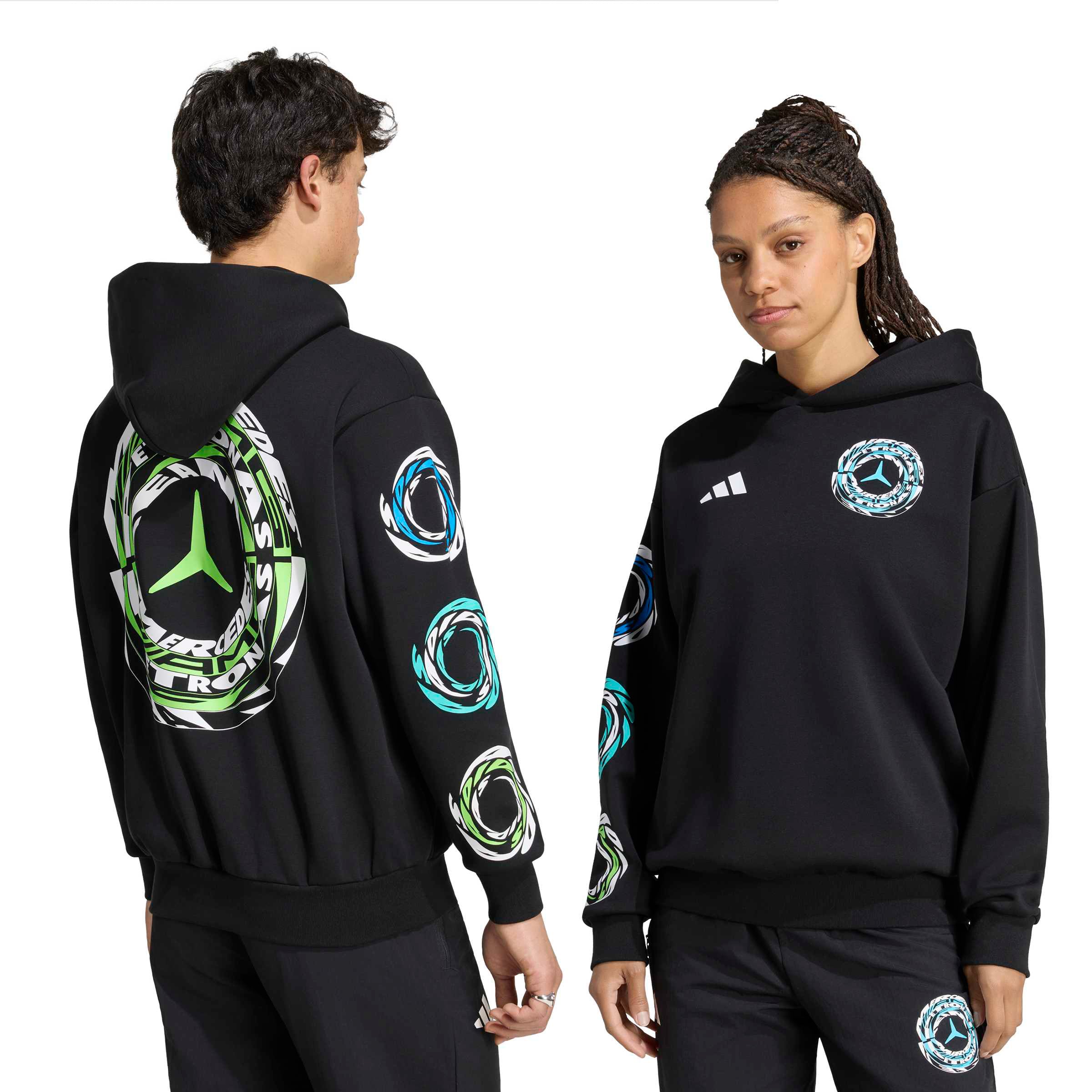 Unisex adidas Black Mercedes-AMG Petronas F1 Team Night Collection Hoodie
