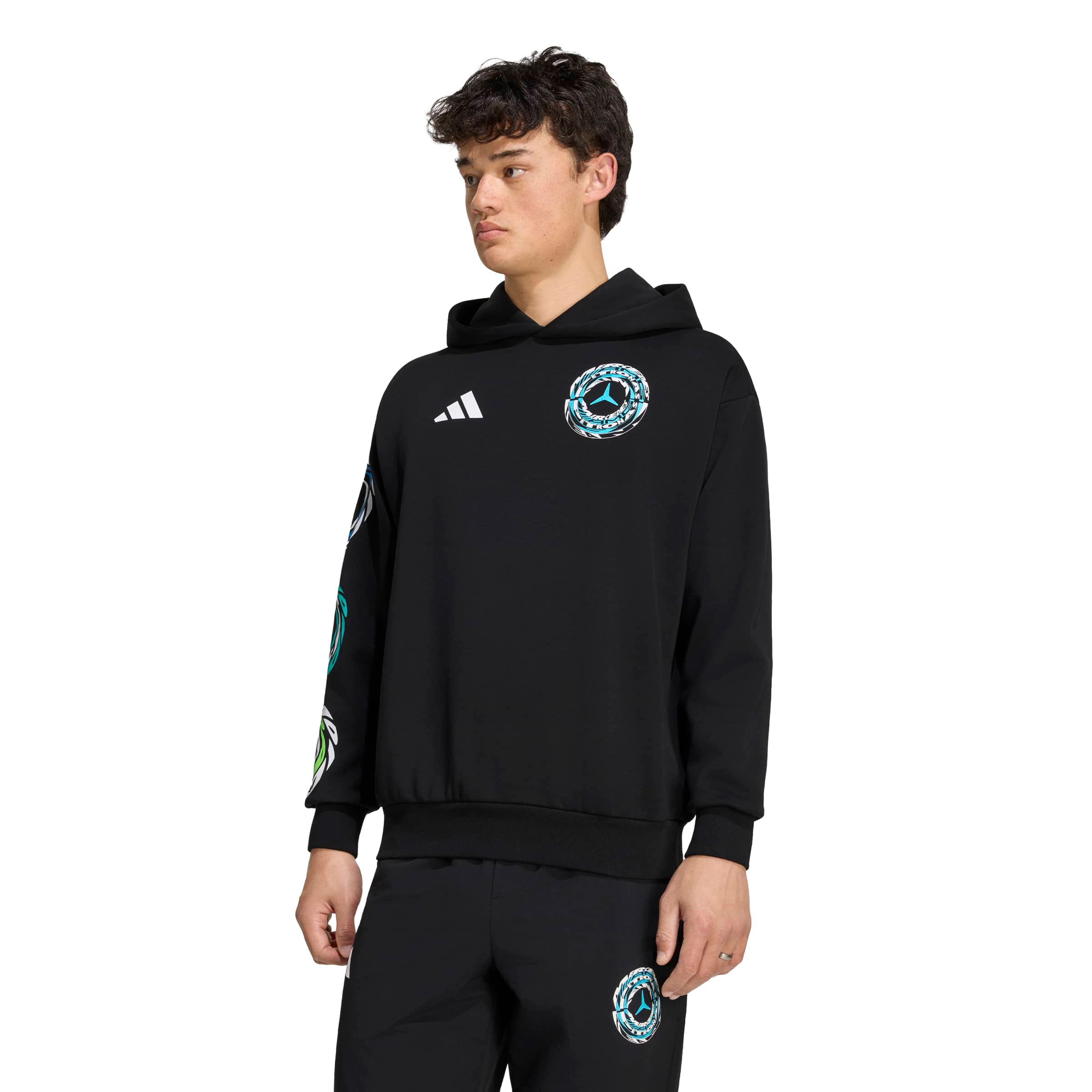 Unisex adidas Black Mercedes-AMG Petronas F1 Team Night Collection Hoodie