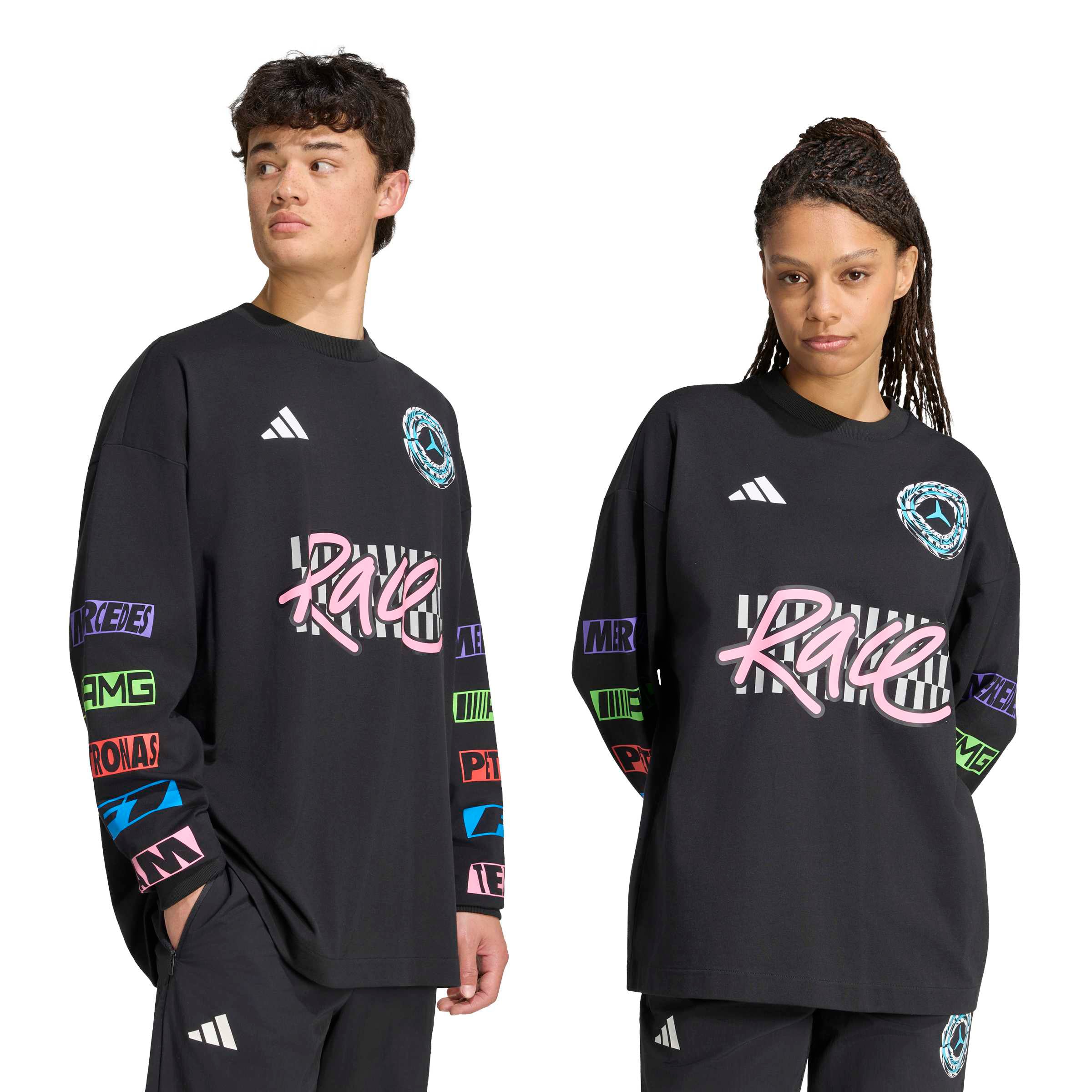 Unisex adidas Black Mercedes-AMG Petronas F1 Team Night Collection Sweatshirt