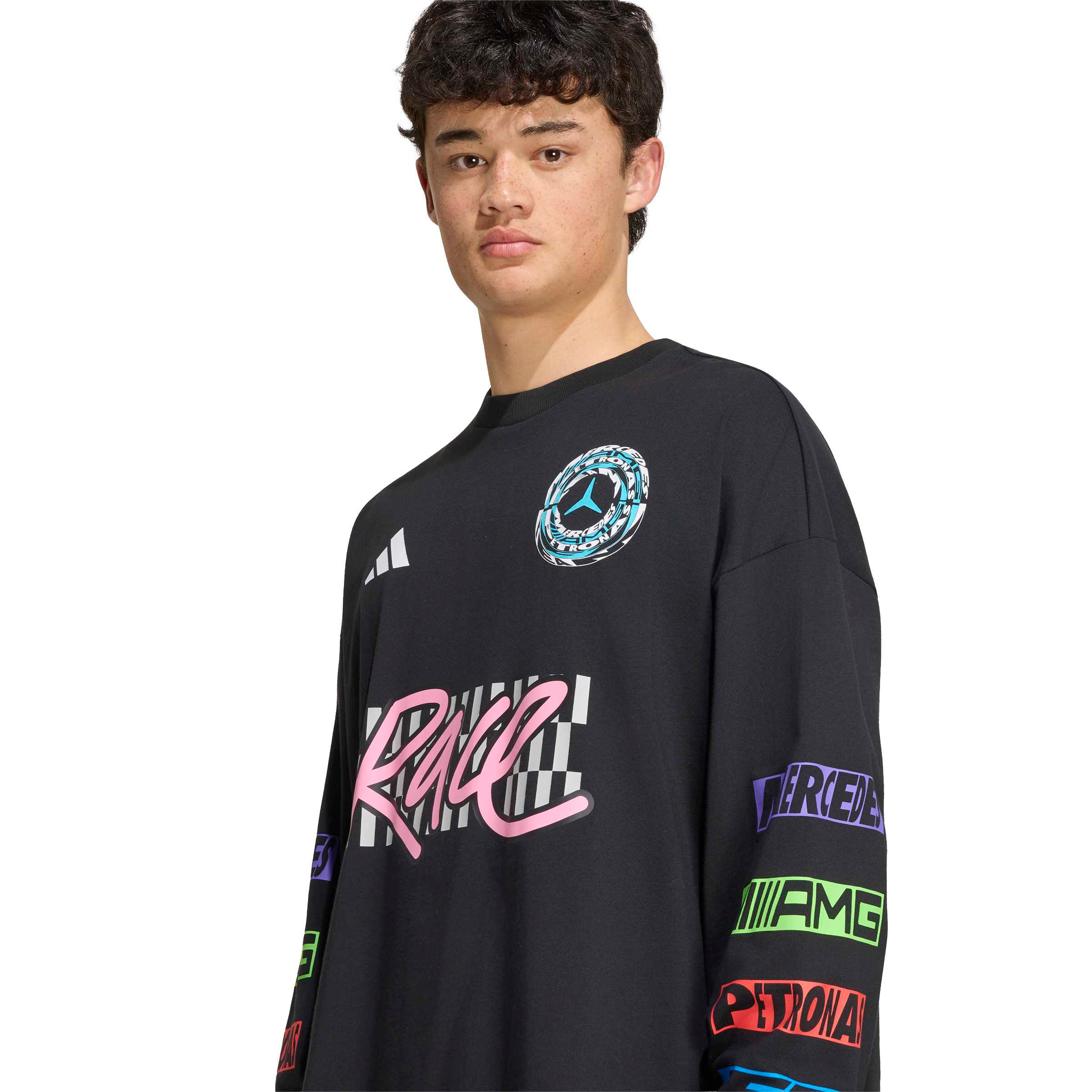 Unisex adidas Black Mercedes-AMG Petronas F1 Team Night Collection Sweatshirt