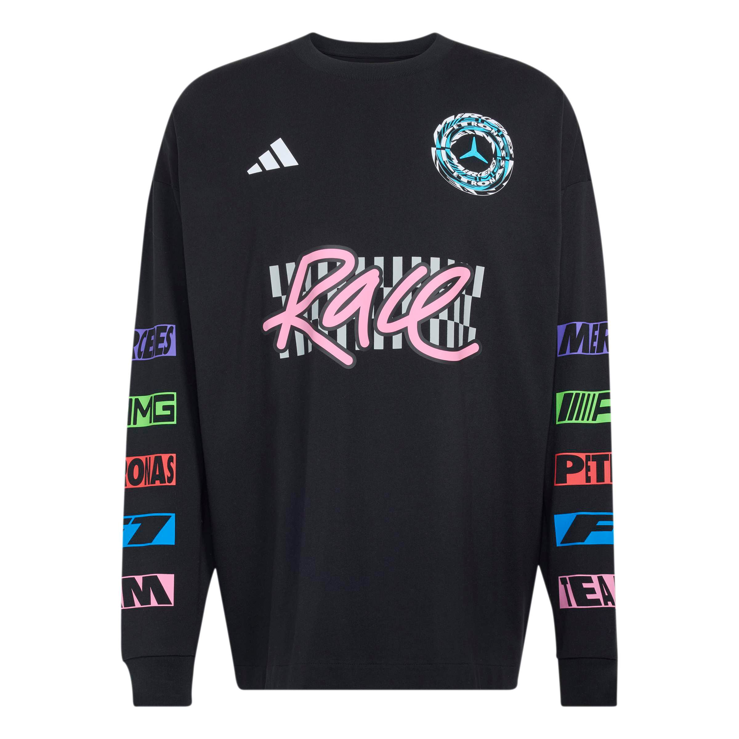 Unisex adidas Black Mercedes-AMG Petronas F1 Team Night Collection Sweatshirt