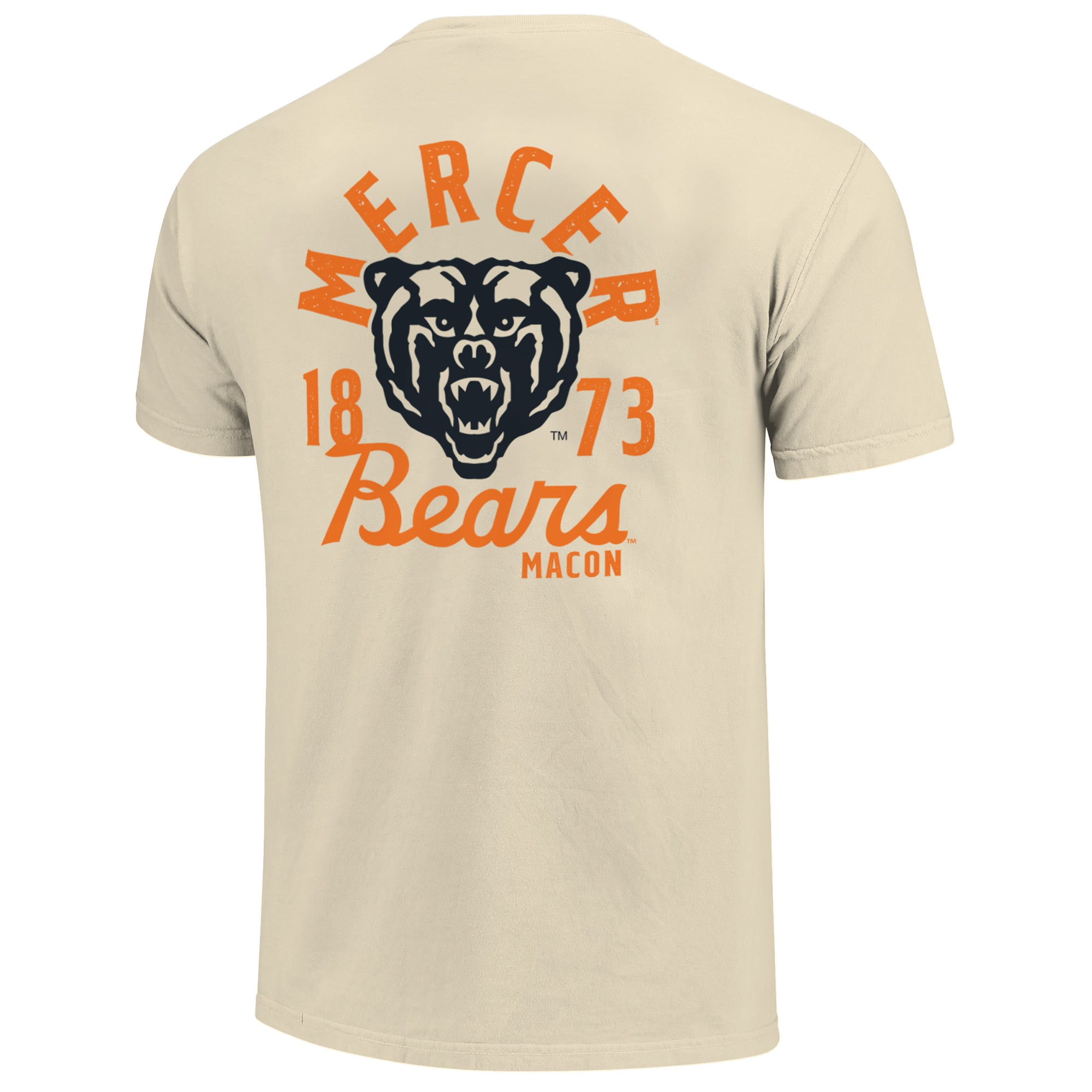T-shirt crème pour homme avec motif mascotte des Mercer Bears