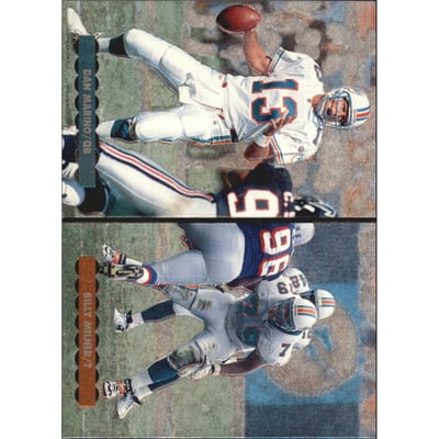 1996 Upper Deck Silver Helmet Cards #AE3 D.Marino/B.Milner