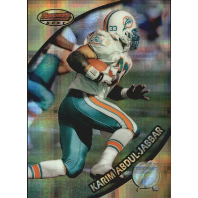 1997 Stadium Club Bowman's Best Previews Atomic Refractors #BBP10 Karim Abdul-Jabbar