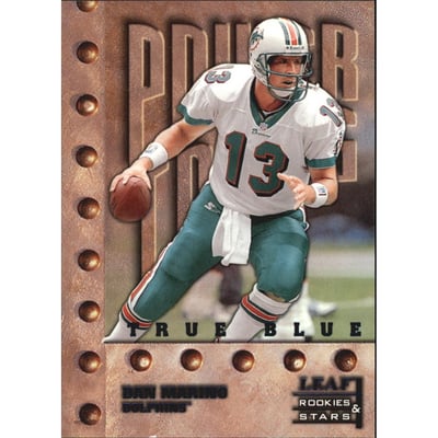 1998 Leaf Rookies and Stars True Blue #242 Dan Marino PT
