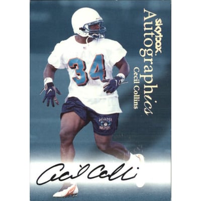 1999 SkyBox Premium Autographics #20 Cecil Collins/D/EX/MM/S