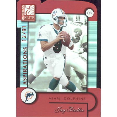 2001 Donruss Elite Aspirations #48 Jay Fiedler/91