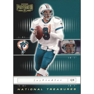 2001 Playoff Preferred National Treasures Gold #27 Jay Fiedler