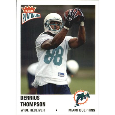 2003 Fleer Platinum Finish #160 Derrius Thompson