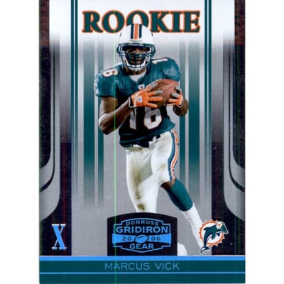 2006 Donruss Gridiron Gear Platinum Holofoil X's #174 Marcus Vick
