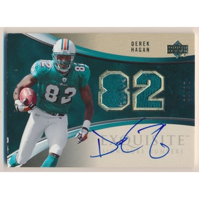 2006 Exquisite Collection Signature Numbers #ESNDH Derek Hagan/82