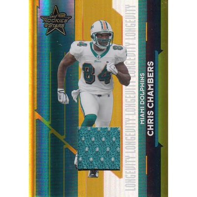 2006 Leaf Rookies and Stars Materials Longevity Gold #58 Chris Chambers