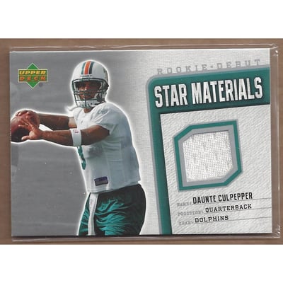 2006 Upper Deck Rookie Debut Star Materials Silver #SMDC Daunte Culpepper