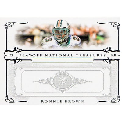 2007 Playoff National Treasures #16 Ronnie Brown