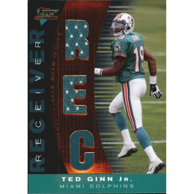 2007 Topps Performance Skill Sets Receivers Triple Relics Bronze #SSWTG Ted Ginn Jr.