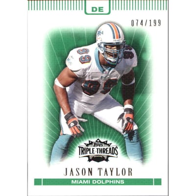 2007 Topps Triple Threads Emerald #80 Jason Taylor