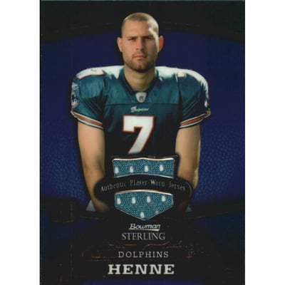 2008 Bowman Sterling Jerseys Blue #147 Chad Henne