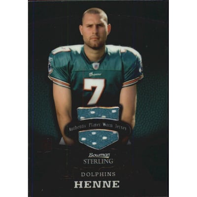 2008 Bowman Sterling Jerseys Green #147 Chad Henne