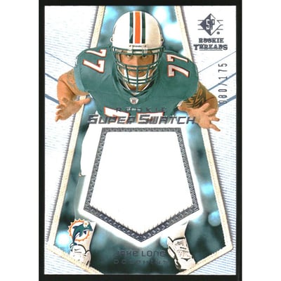 2008 SP Rookie Threads Rookie Super Swatch Blue 175 #RSSJL Jake Long