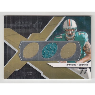 2008 SPx Winning Materials Football Shape 39 #WMJL Jake Long