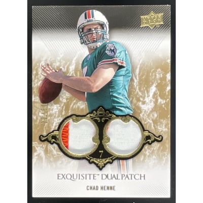 2008 Upper Deck Exquisite Collection Patch Duals #EP-24 Chad Henne RC /50