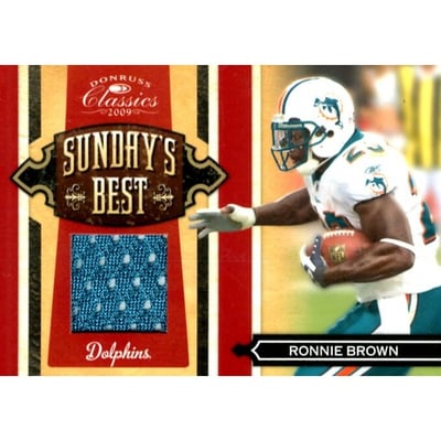 2009 Donruss Classics Sunday's Best Jerseys #34 Ronnie Brown