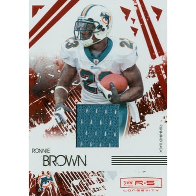 2009 Donruss Rookies and Stars Longevity Materials Ruby #54 Ronnie Brown/160